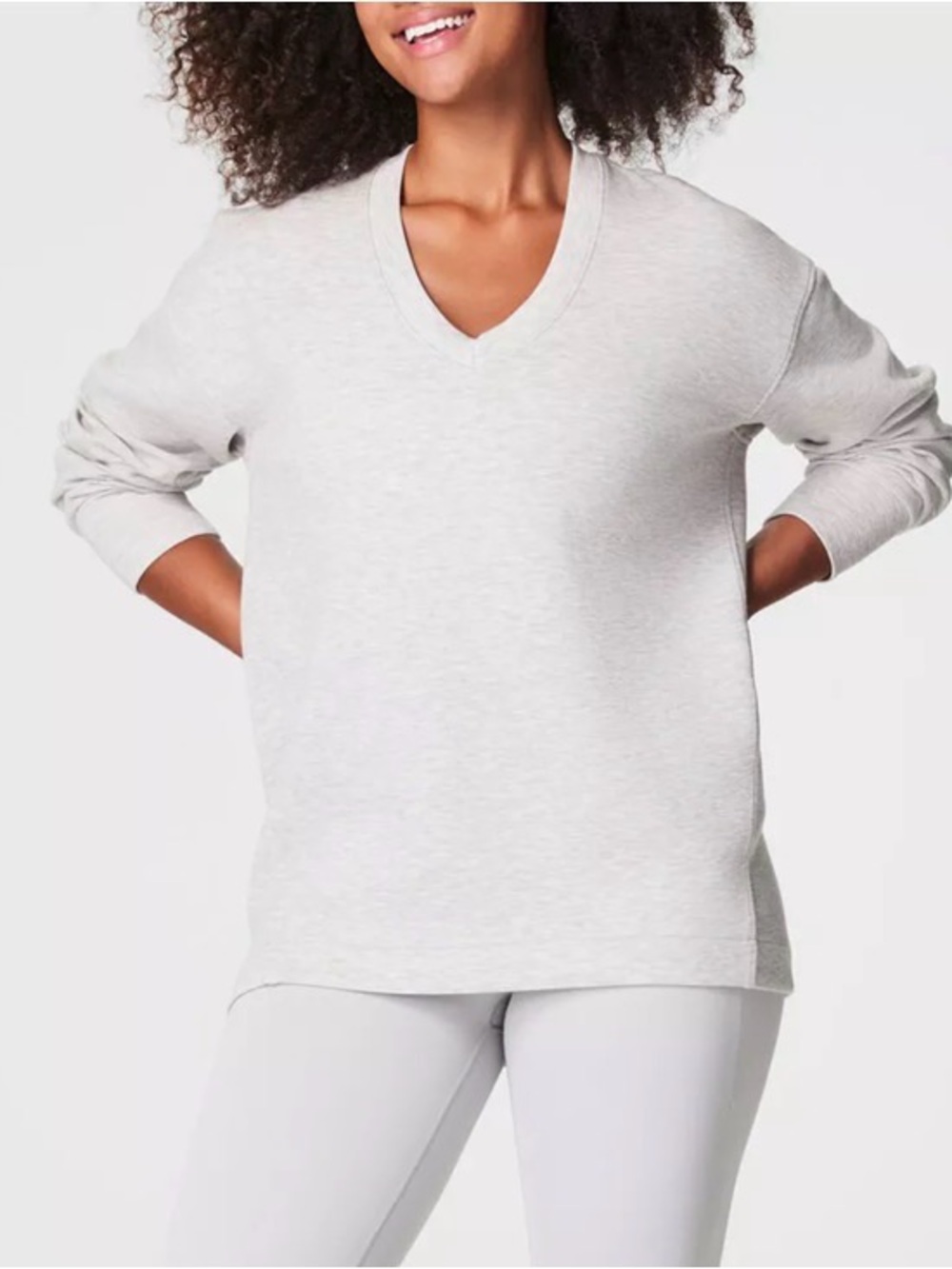 SPANX AirEssentials Heather Gray V-Neck Tunic